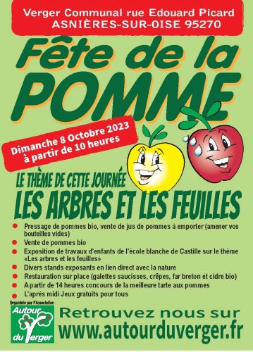 Affiche fête de la pomme oct 2023