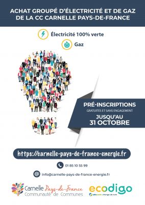 Achat groupé d'électricité et de gaz de la CC Carnelle Pays-de-France