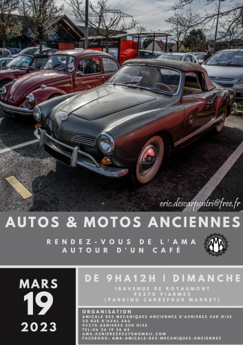 Rassemblement des mécaniques anciennes le 19 mars 2023