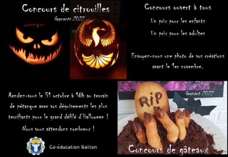 Affiche Co-éducation Baillon Halloween 2023