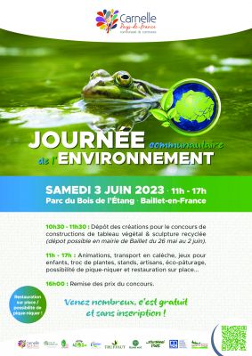Affiche de la journée de l'environnement 3 juin 2023