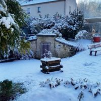Asnières-sur-Oise sous la neige