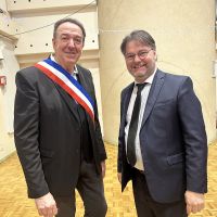 Philippe Marcot, 1er adjoint, et Guillaume Vuilletet, député du Val-d'Oise