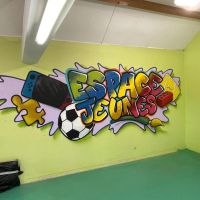 Atelier grafiti à l'Espace jeunes mars 2024
