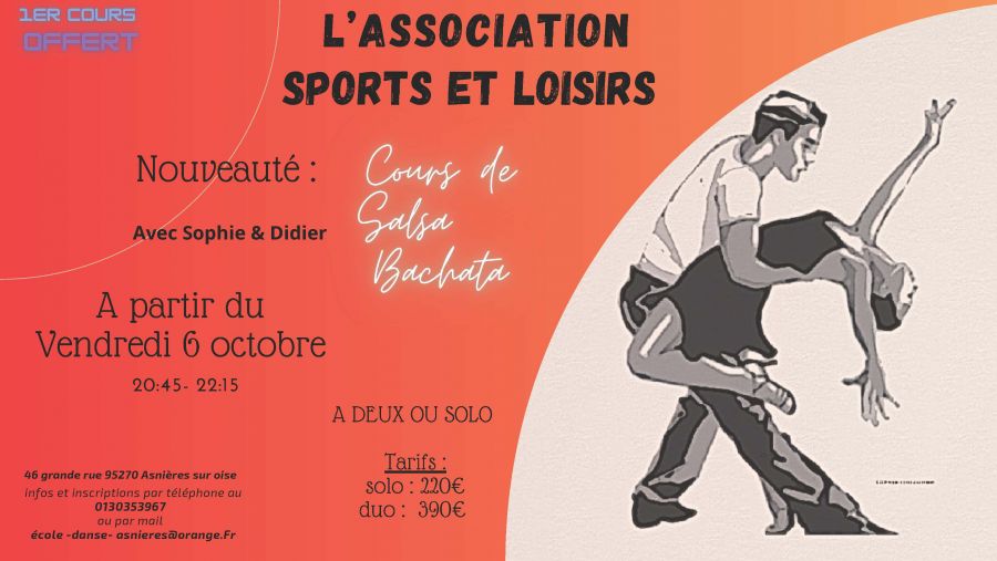 Cours de salsa Sports et loisirs octobre 2023